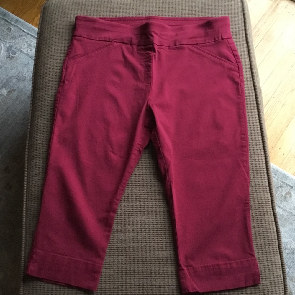 Alfred Dunner Stretch Red Capris Size 12